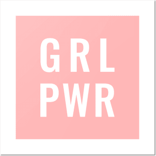 GRL PWR White Rose Posters and Art